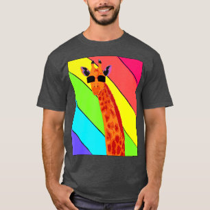Retro Vintage Giraffe Sonnenbrille Funny Giraffe L T-Shirt