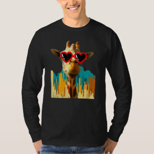 Retro Vintage Giraffe-Sonnenbrille für Tiere T-Shirt