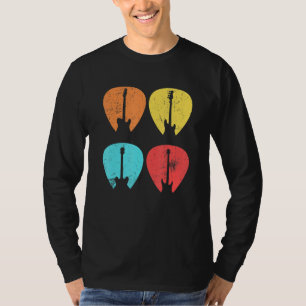 Retro Vintage Gitarrenpick für Gitarre   T-Shirt