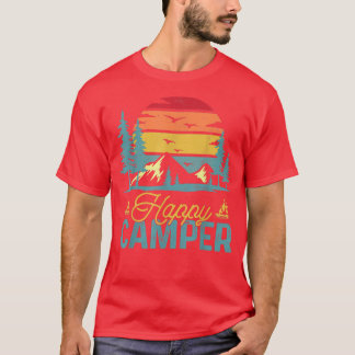 Retro Vintage Glücklicher Camper Lustiges passende T-Shirt