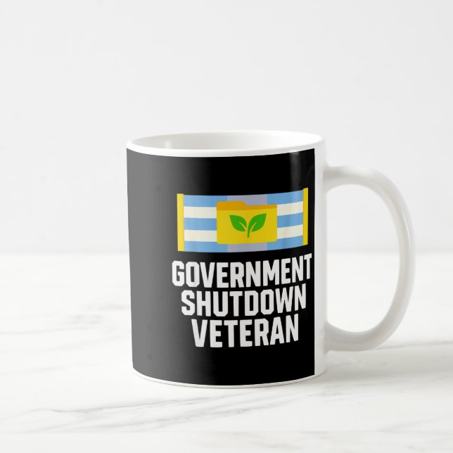 Retro Vintage Government Shutdown Veteran  Kaffeetasse (Rechts)