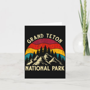 Retro-Vintage-Grafik Grand-Teton-Nationalpark Karte