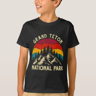Retro-Vintage-Grafik Grand-Teton-Nationalpark  T-Shirt