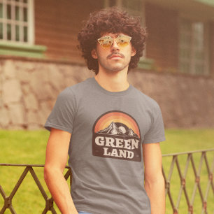 Retro Vintage Grönland Berg Design T-Shirt