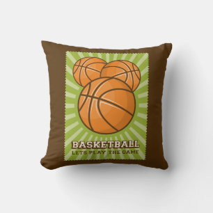 Retro Vintage Grün Basketball Kissen
