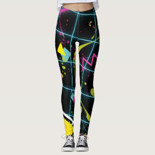Retro-Vintage Grunge-Modedesign der 80er Jahre Leggings