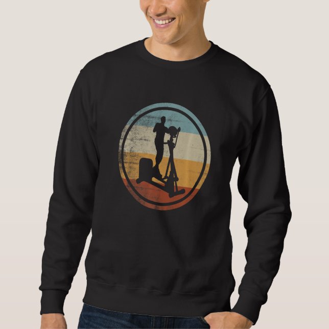Retro Vintage Gym Crosstrainer Cardio Training   Sweatshirt (Vorderseite)