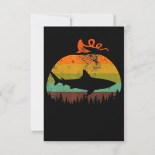 Retro Vintage Hai Kürbis Halloween-Geschenke RSVP Karte