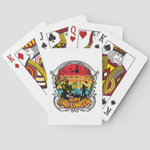 Retro Vintage Halloween - Altes Halloween Spielkarten