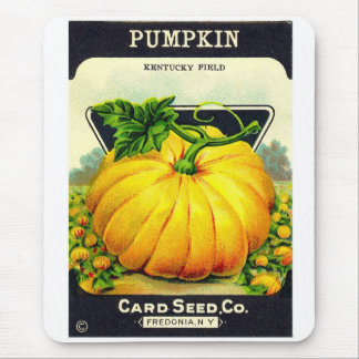 Retro Vintage Halloween-Kürbissamenpackung Mousepad