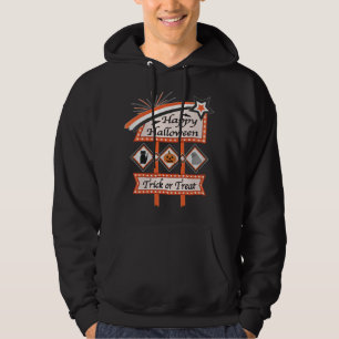 Retro-Vintage-Halloween-Schild – Süßes oder Saures Hoodie