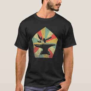Retro Vintage Hammer & Amboss Schmied T-Shirt