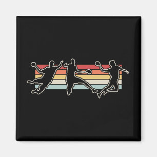 Retro Vintage Handballspieler Magnet