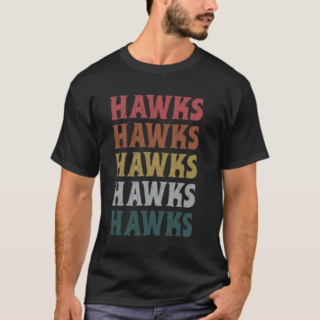 Retro Vintage Hawks T-Shirt (Vorderseite)