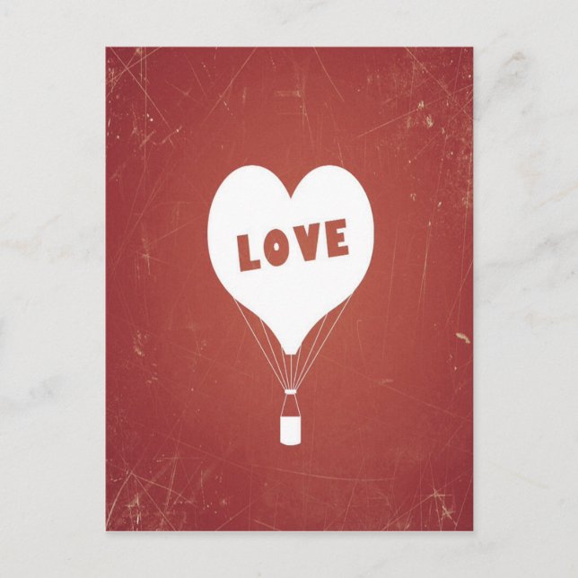 Retro Vintage Heißluftballon-Muster Postkarte (Vorderseite)