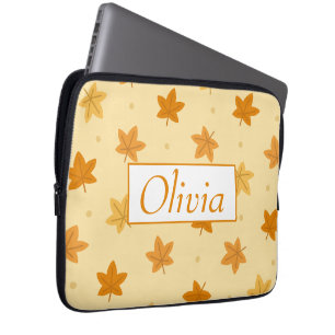 Retro-Vintage Herbstblätter Laptopschutzhülle