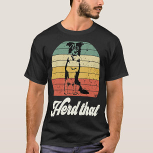 Retro Vintage Herde, die an der Grenze Frauen Scha T-Shirt