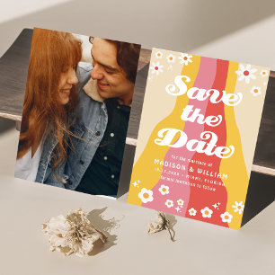Retro Vintage Hochzeit Termin merken Einladung