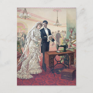 Retro Vintage Hochzeitsgeschenk Postkarte