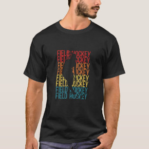 Retro-Vintage-Hockey auf dem Feld T-Shirt