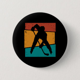 Retro-Vintage-Hockeyleistung Button