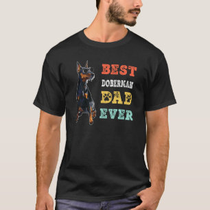 Retro Vintage Hund Bester Dobermann-Vater Aller Ze T-Shirt