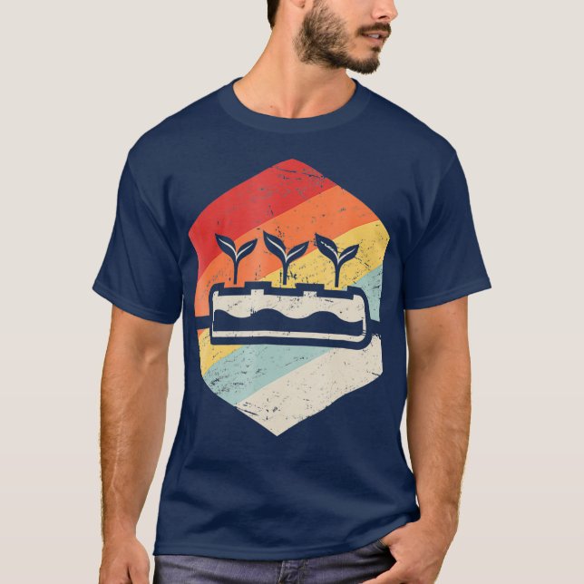 Retro Vintage Hydroponik T-Shirt (Vorderseite)