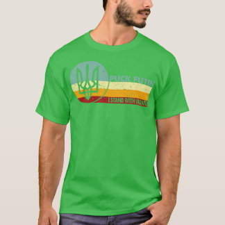 Retro Vintage Ich stehe hinter der Ukraine T-Shirt
