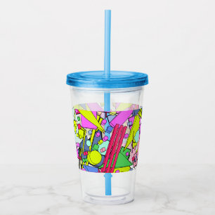 Retro-Vintage im Stil der 80er und 90er Jahre Acryltrinkbecher