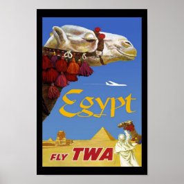 Retro Vintage Image Travel Ägypten Poster