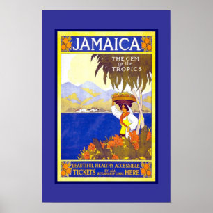 Retro Vintage Image Travel Jamaica Poster