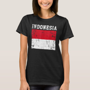 Retro Vintage indonesische Flagge Indonesische Wur T-Shirt