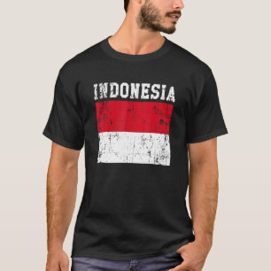 Retro Vintage indonesische Flagge Indonesische Wur T-Shirt