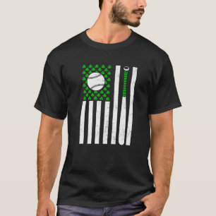 Retro Vintage Irisch USA Flagge Sport Baseball St. T-Shirt