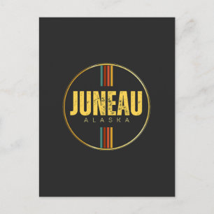 Retro Vintage Juneau City Alaska State 70er Jahre Postkarte