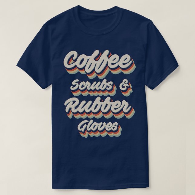 Retro-Vintage Kaffeekorbs Gummihandschuhe T-Shirt (Design vorne)