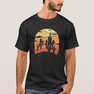Retro-Vintage-Kaktus für Männer Frauen Gartenarbe T-Shirt