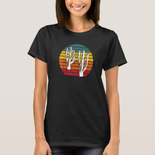 Retro Vintage Kaktus Für Männer Frauen Gartenarbe T-Shirt