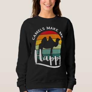 Retro Vintage Kamel macht mich glücklich Kamel Sweatshirt