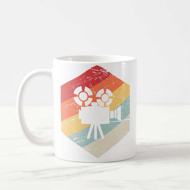Retro Vintage Kamera Filmemacher Kaffeetasse (Links)