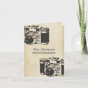 Retro Vintage Kamera Fotograf Dankeskarte