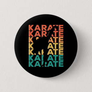 Retro-Vintage-Karate-Geschenk für Karateka  Button