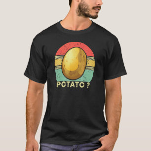 Retro Vintage Kartoffel Witz Vegan Gemüse Kartoff T-Shirt