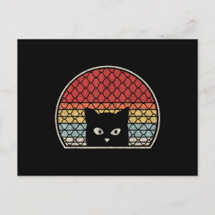 Retro Vintage Katze Feiertagspostkarte