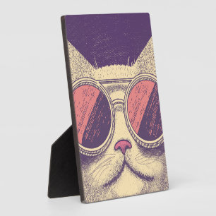 Retro Vintage Katze Fotoplatte