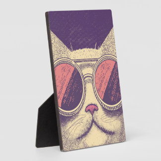 Retro Vintage Katze Fotoplatte