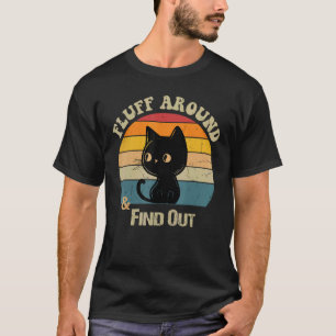 Retro Vintage Katze Herumlungern und Finden Sie he T-Shirt