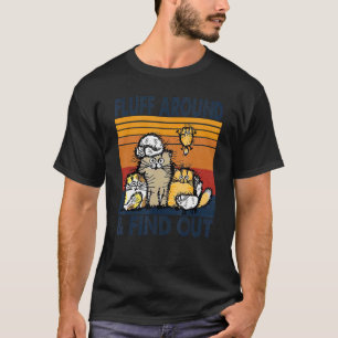 Retro Vintage Katze Katzen Flusen Herum Finden Sie T-Shirt