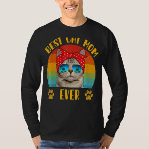 Retro Vintage Katze Mama Muttertag Beste Katze Mam T-Shirt