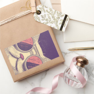 Retro Vintage Katze Rechteckiger Aufkleber